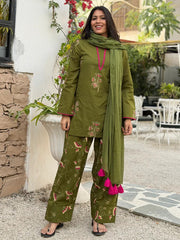 Mahira Emrald Green Pink Farshi Salwar set