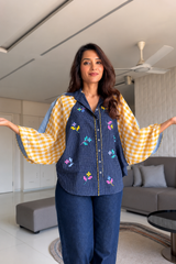 Gunjan Premium Cotton Embroidered Relaxed Shirt