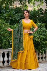 Magestic Mustard Pure Cotton
