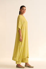 Malaika Cotton Silk Striped Designer Kurta Pant