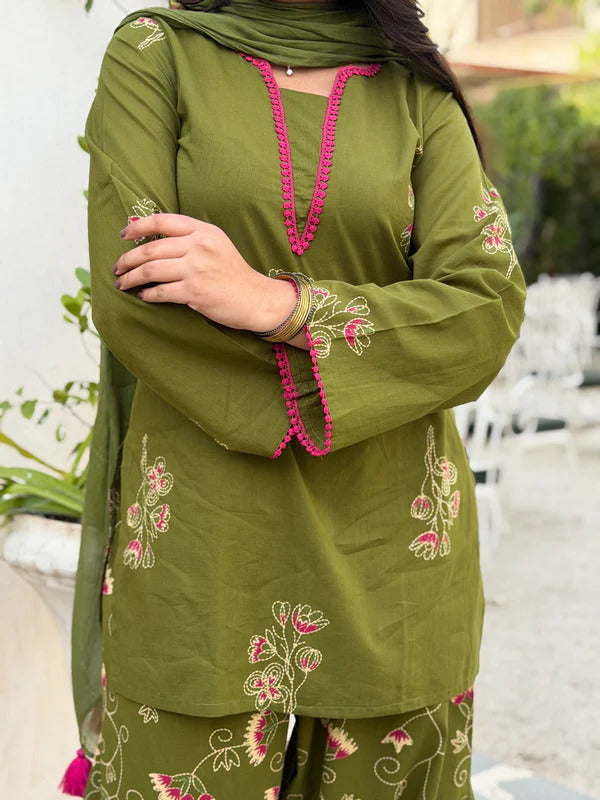 Mahira Emrald Green Pink Farshi Salwar set