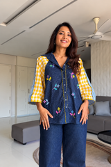 Gunjan Premium Cotton Embroidered Relaxed Shirt