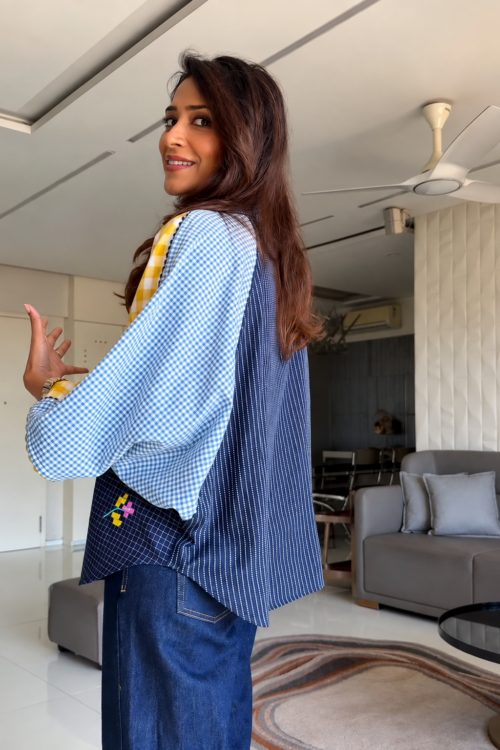 Gunjan Premium Cotton Embroidered Relaxed Shirt