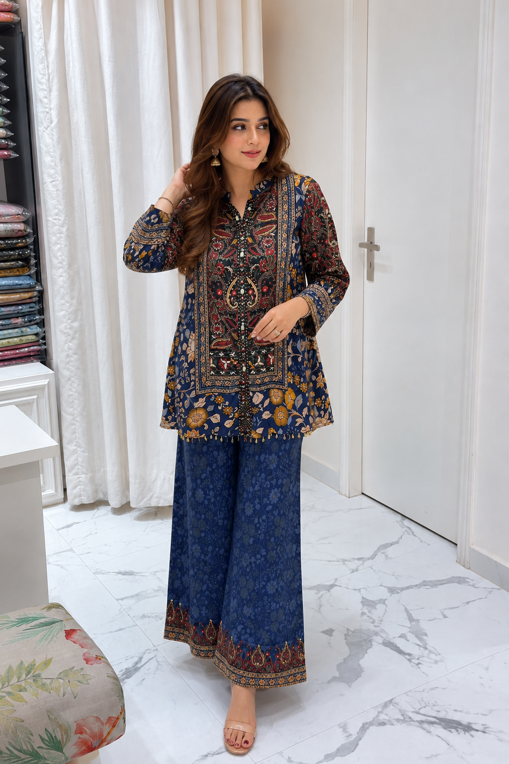 Preeti Premium Crepe Indo-Western Co-Ord Set
