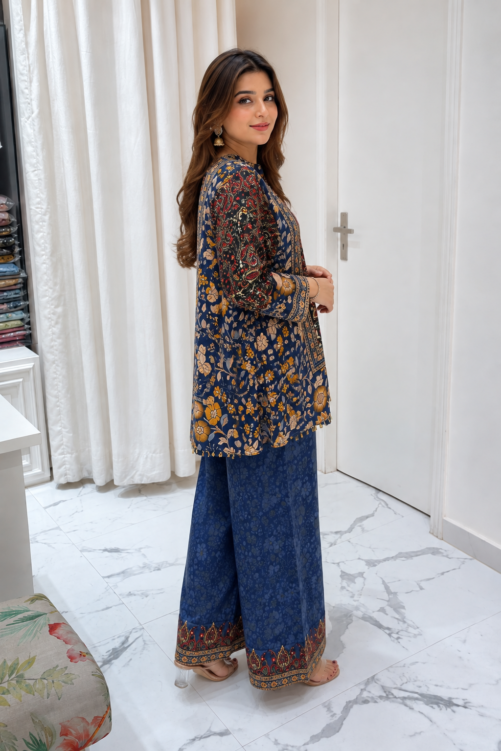 Preeti Premium Crepe Indo-Western Co-Ord Set