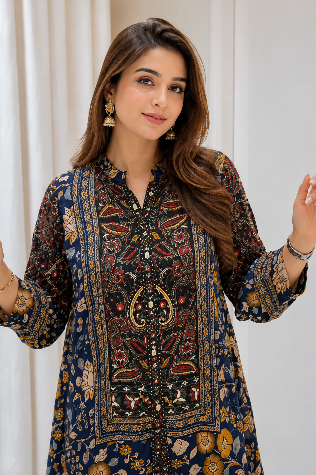Preeti Premium Crepe Indo-Western Co-Ord Set