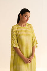Malaika Cotton Silk Striped Designer Kurta Pant