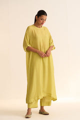 Malaika Cotton Silk Striped Designer Kurta Pant