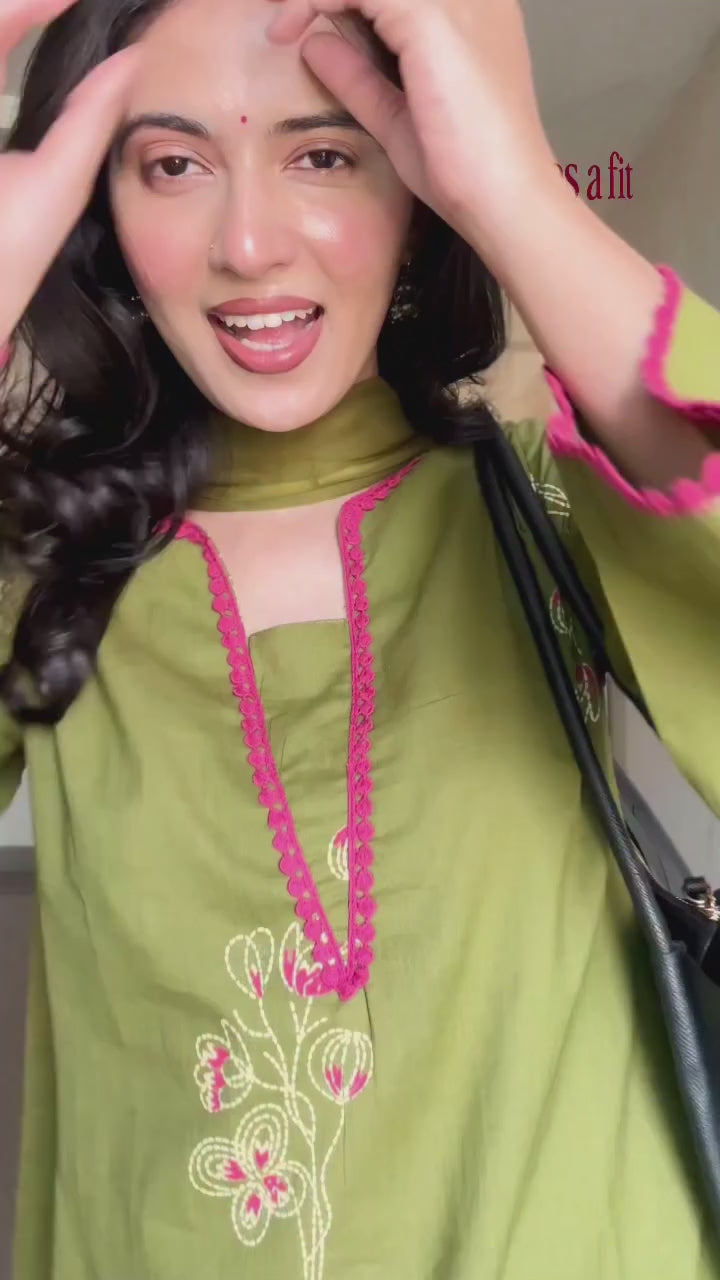 Mahira Emrald Green Pink Farshi Salwar set